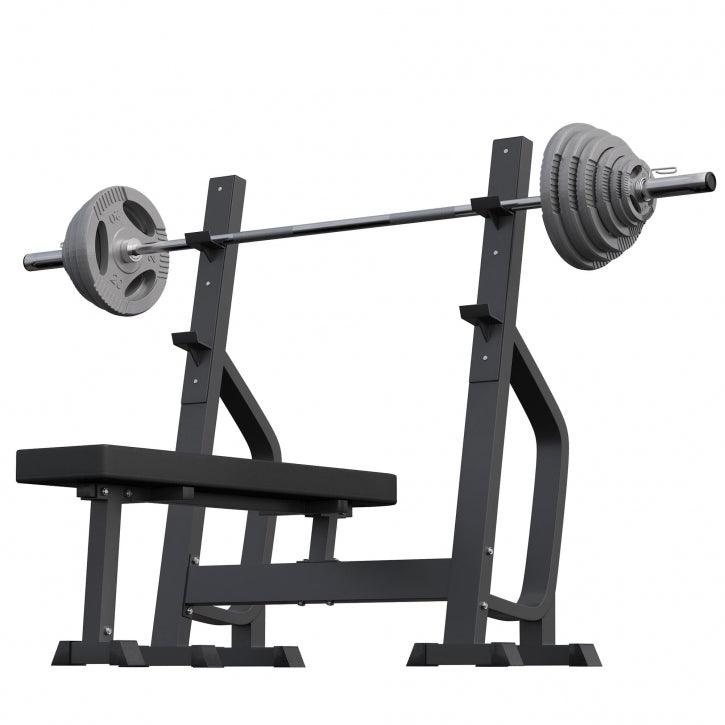 Set Panca Pesi, Supporto e Bilanciere Olimpico 130 kg