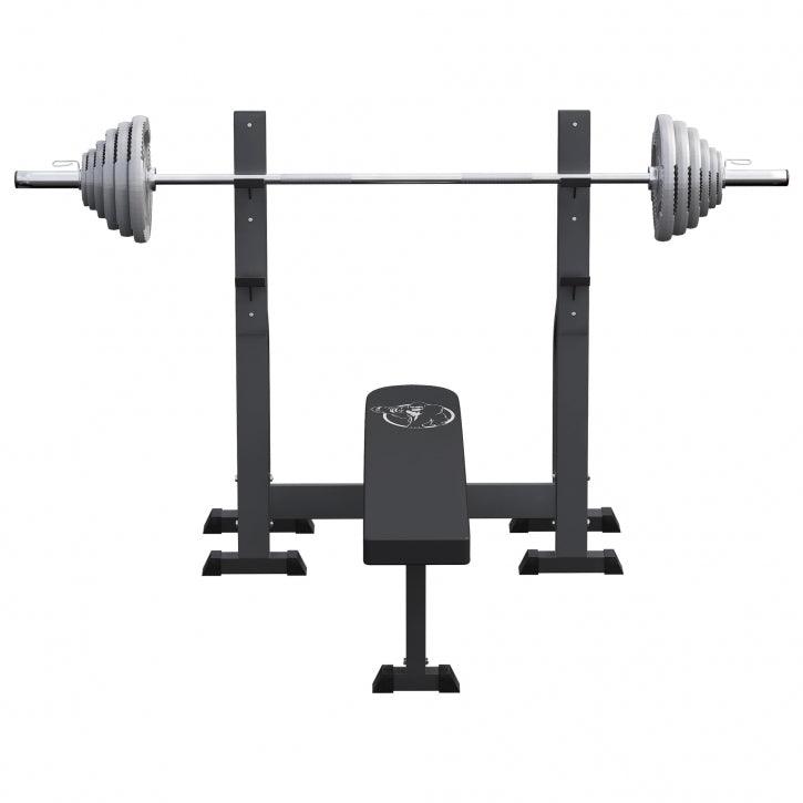 Set Panca Pesi, Supporto e Bilanciere Olimpico 130 kg