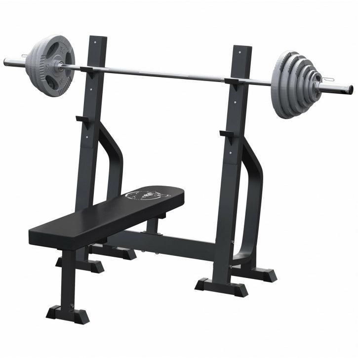 Set Panca Pesi, Supporto e Bilanciere Olimpico 130 kg