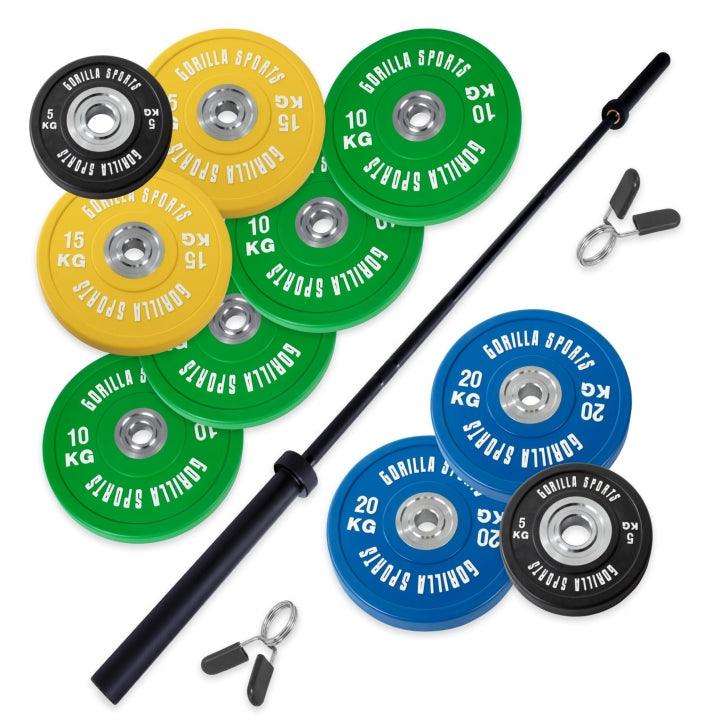 Olympia Bumper Plates Set Bilanciere Professionale 140 kg