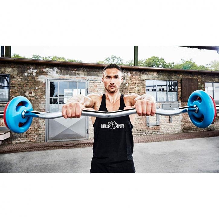 Set 2 Manubri, Curl Bilanciere EZ e Collari a Molla