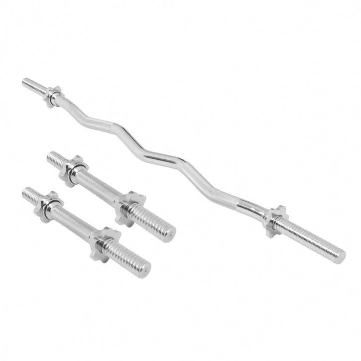 Set 2 Manubri, Curl Bilanciere EZ e Collari a Molla