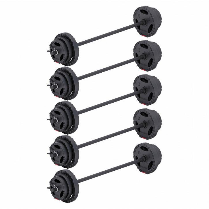 Set di bilancieri con pesi Gorilla Sports per allenamento bodybuilding e fitness