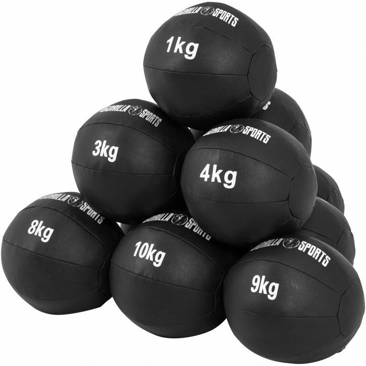 Palla Medica in pelle nera, 1-10 kg
