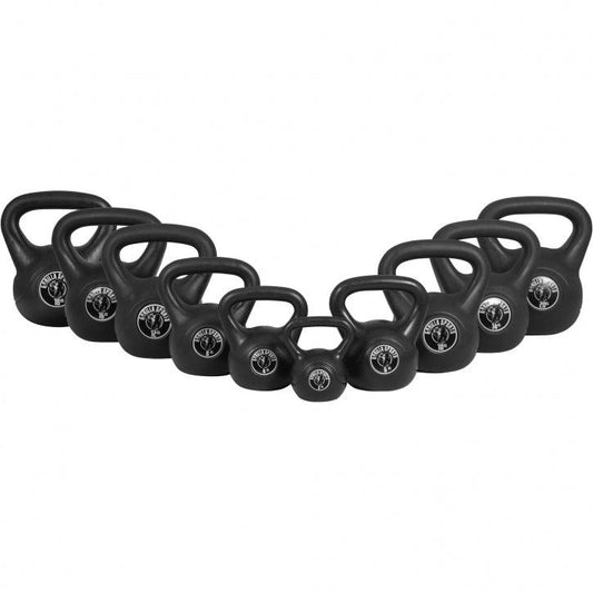 Kettlebell in plastica da 4,5 a 20,4 kg (10-45 libbre), nero