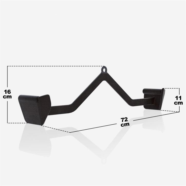 Impugnatura per Lat Pulldown/Vogatore in Gomma Nera