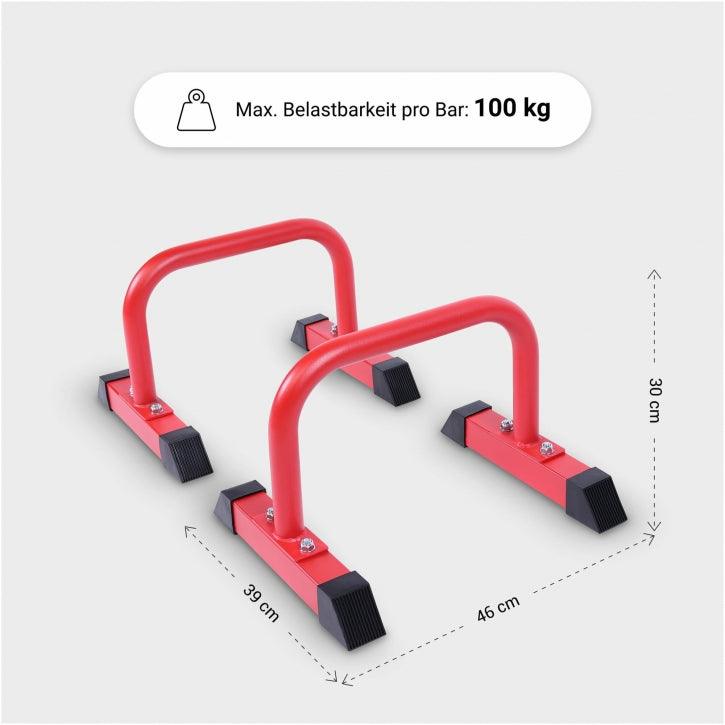 Parallette Push Up nero/rosso/blu