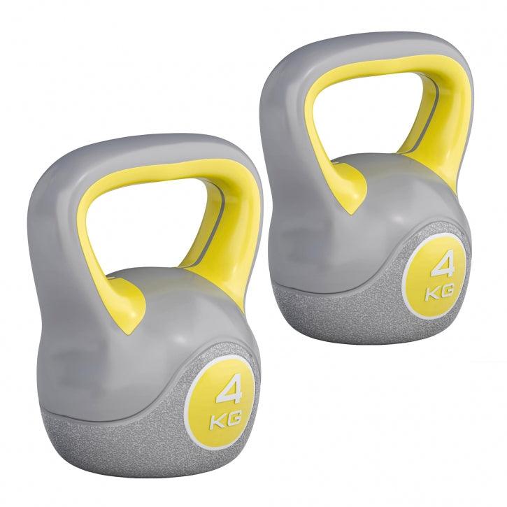 Kettlebell Colorato in Plastica, Peso a Scelta 2-20 kg