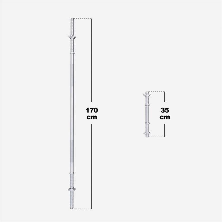 Set Bilanciere, Manubri e Dischi in Plastica 60 kg - 130 kg