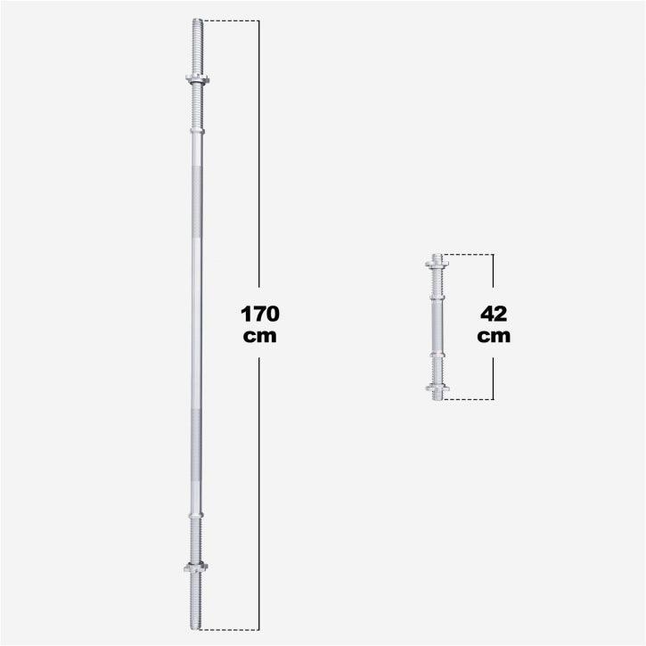 Set Bilanciere, Manubri e Dischi in Plastica 60 kg - 130 kg