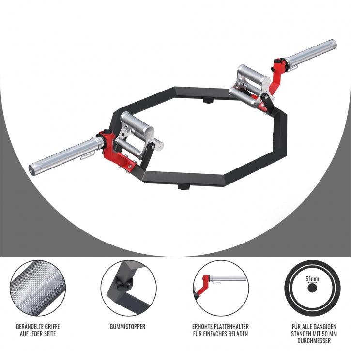 Multi Grip Trap Bar in Nero/Rosso