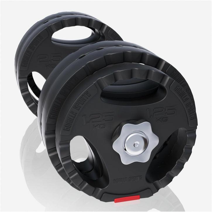 Set Bilanciere Manubri e Dischi Gripper in Plastica 60-130 kg