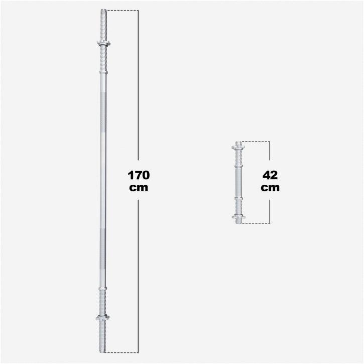 Set Bilanciere Manubri e Dischi Gripper in Plastica 60-130 kg