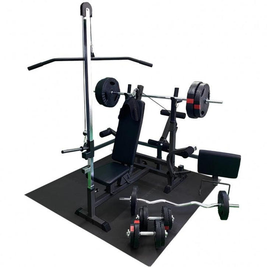 Palestra Multifunzione Completa 46 Pezzi con Dischi 100 kg