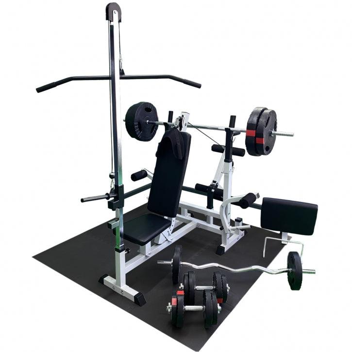Palestra Multifunzione Completa 46 Pezzi con Dischi 100 kg