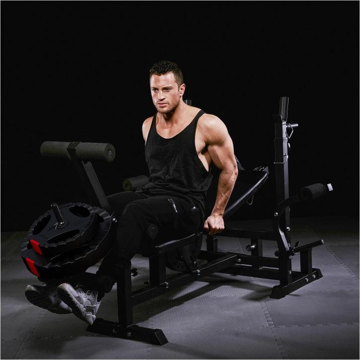 Set Panca Multifunzione con Blancieri e Dischi Gripper 100 kg 27 Pezzi