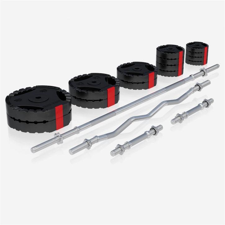Set Panca Multifunzione con Blancieri e Dischi Gripper 100 kg 27 Pezzi
