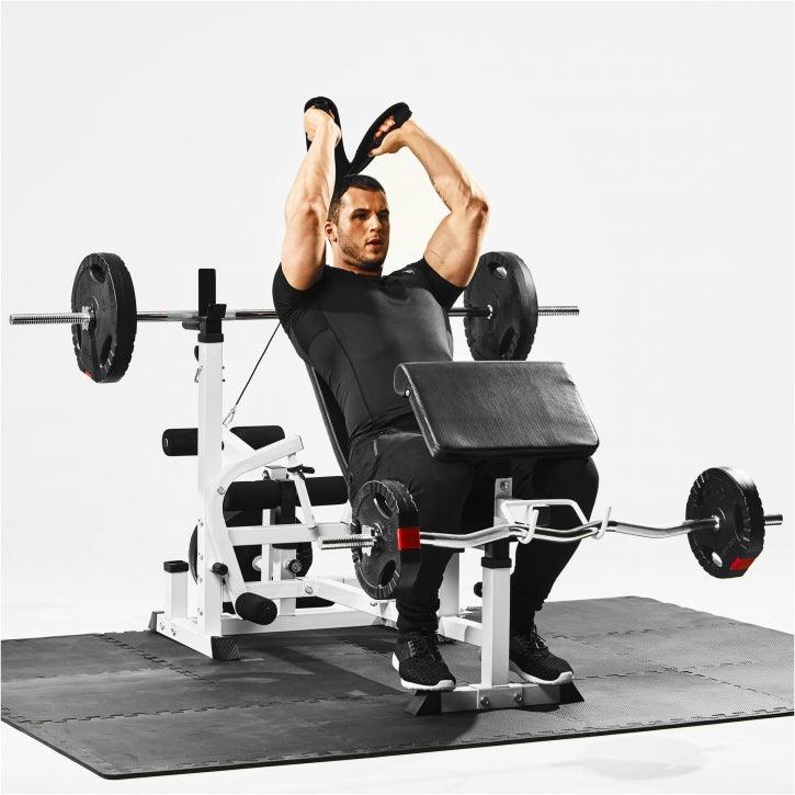 Set Panca Multifunzione con Blancieri e Dischi Gripper 100 kg 27 Pezzi