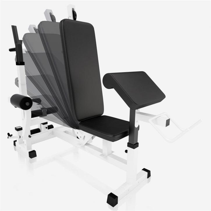 Set Panca Multifunzione con Blancieri e Dischi Gripper 100 kg 27 Pezzi