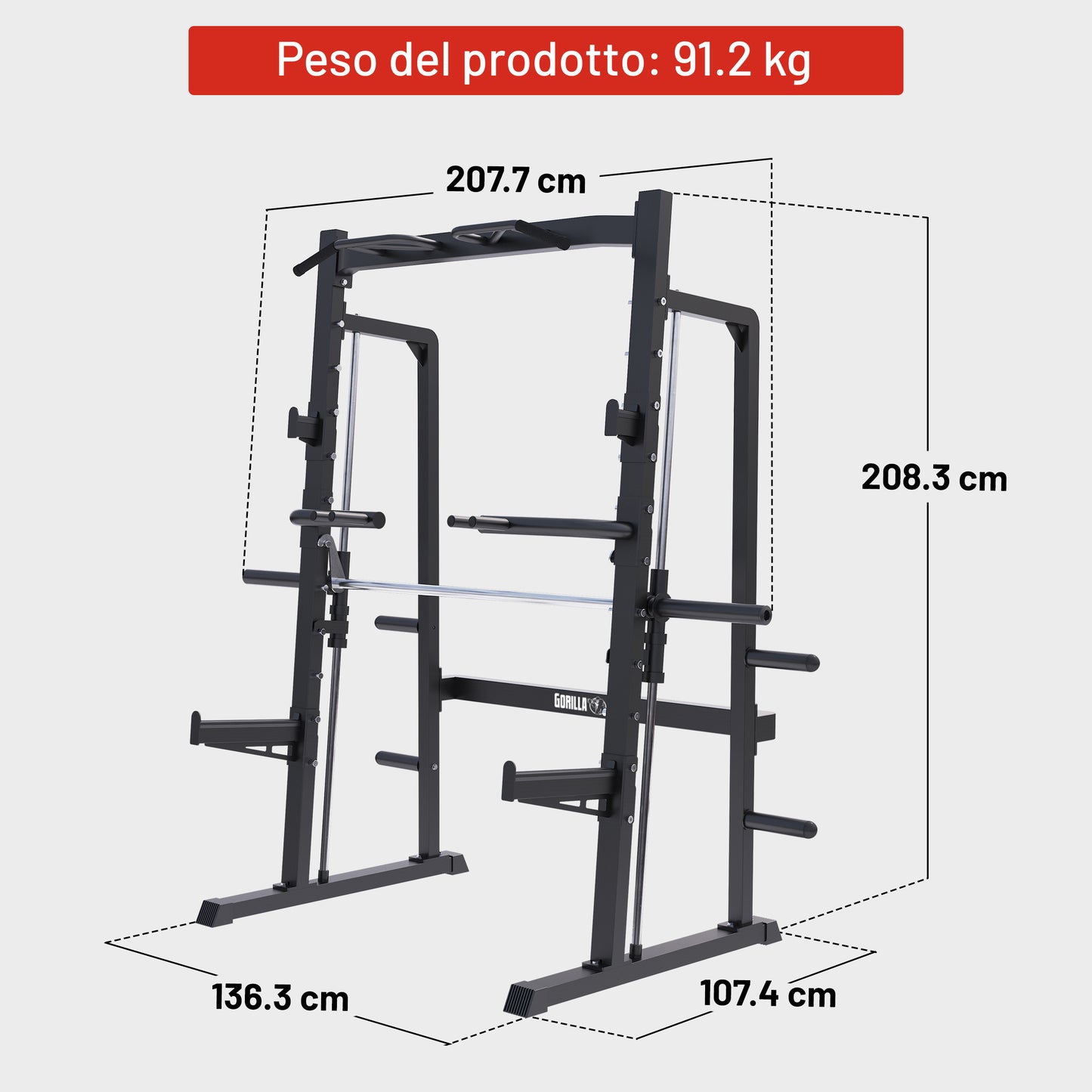 Smith Machine a mezzo rack