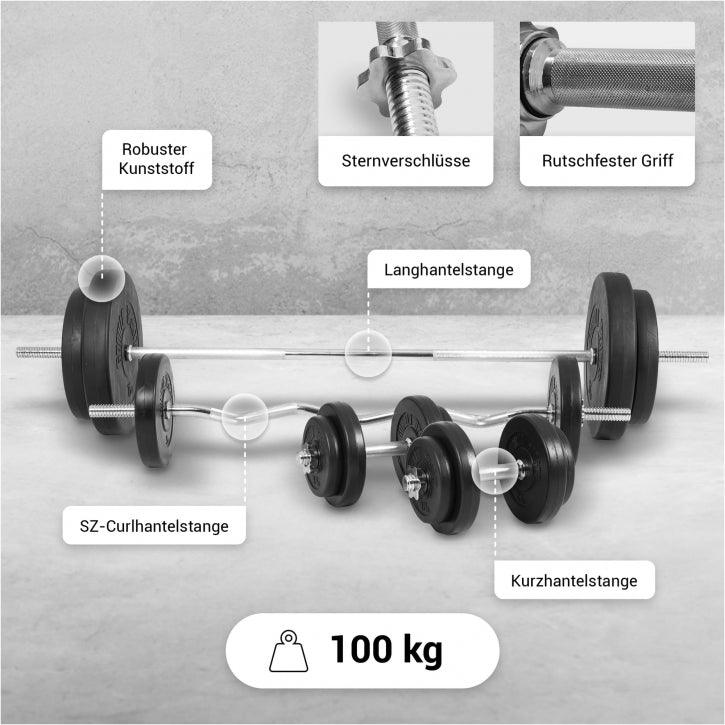 Panca Pesi e Set Bilanciere da 100 kg