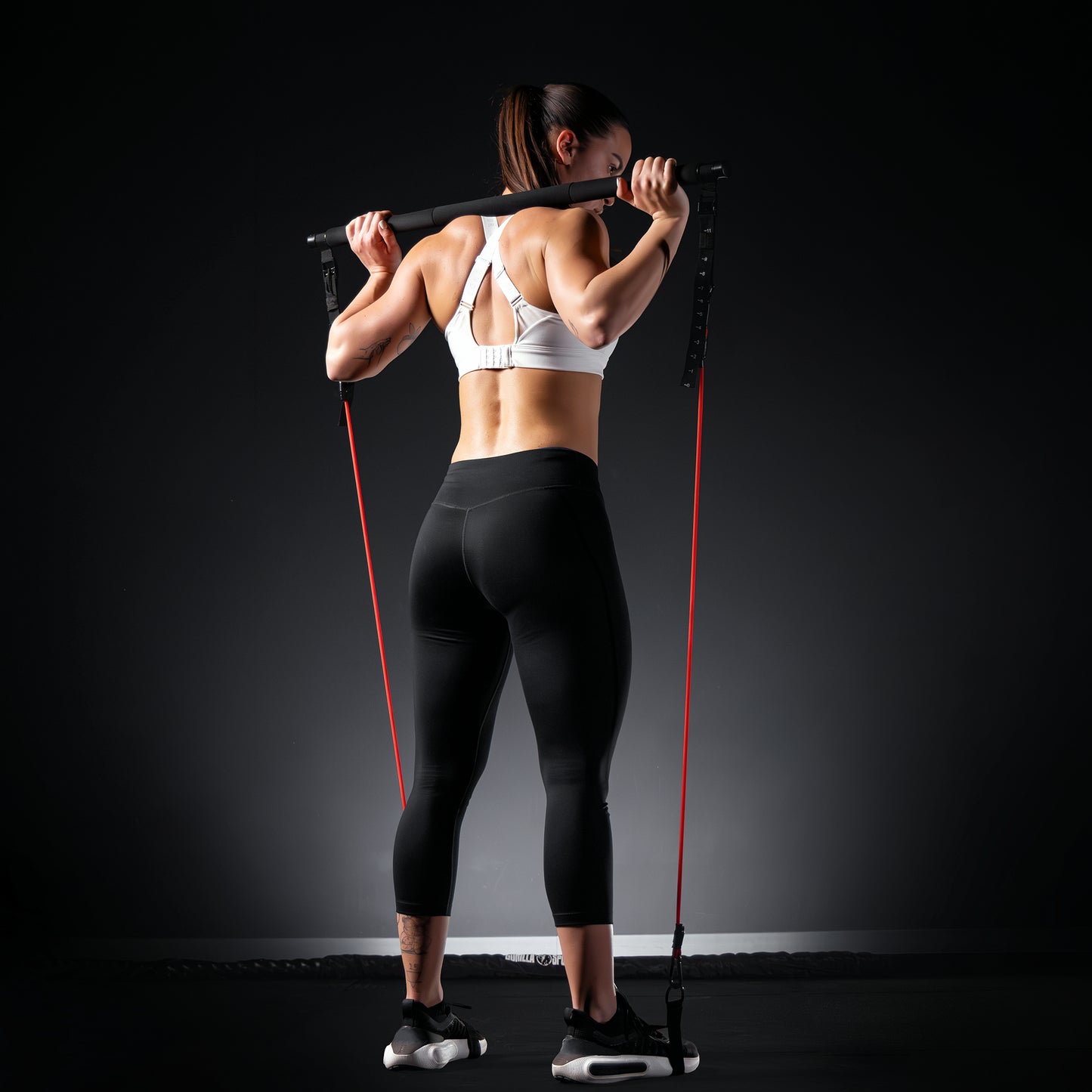 Set Barra Fitness con Elastici e Maniglie