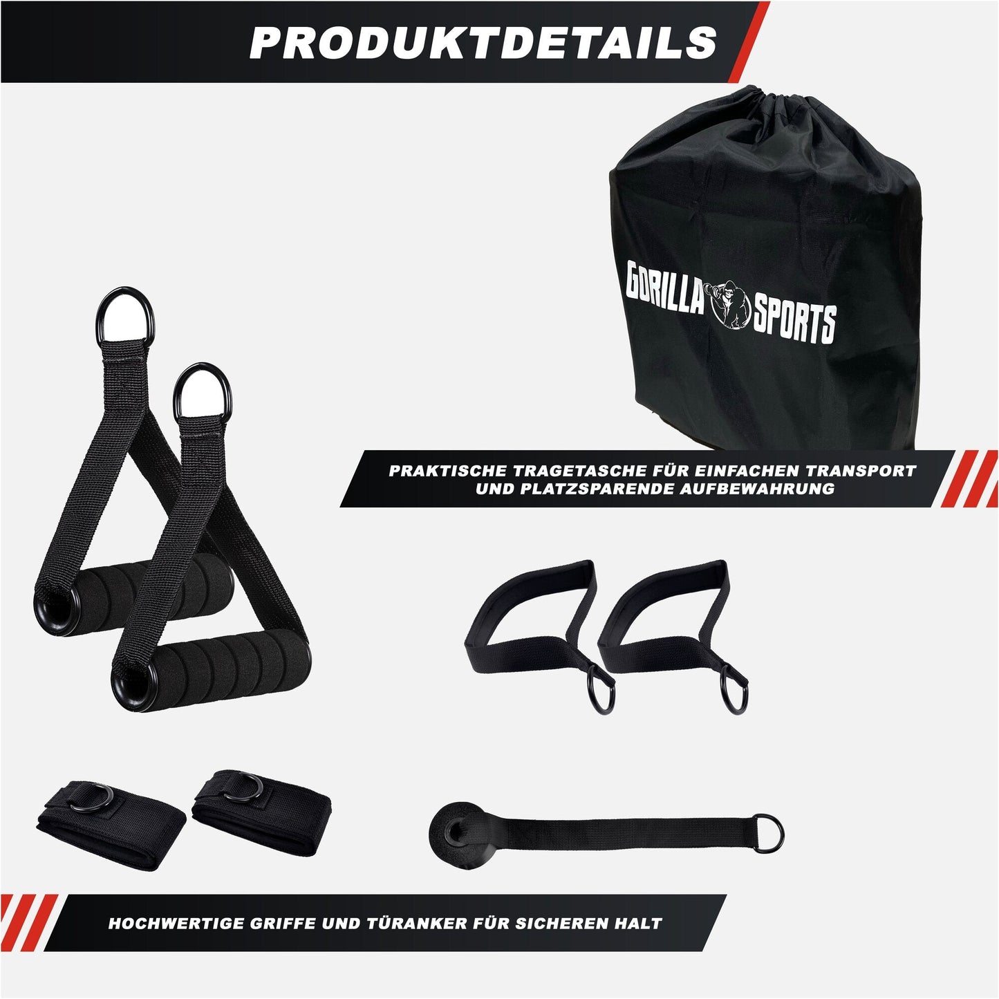 Set Barra Fitness con Elastici e Maniglie