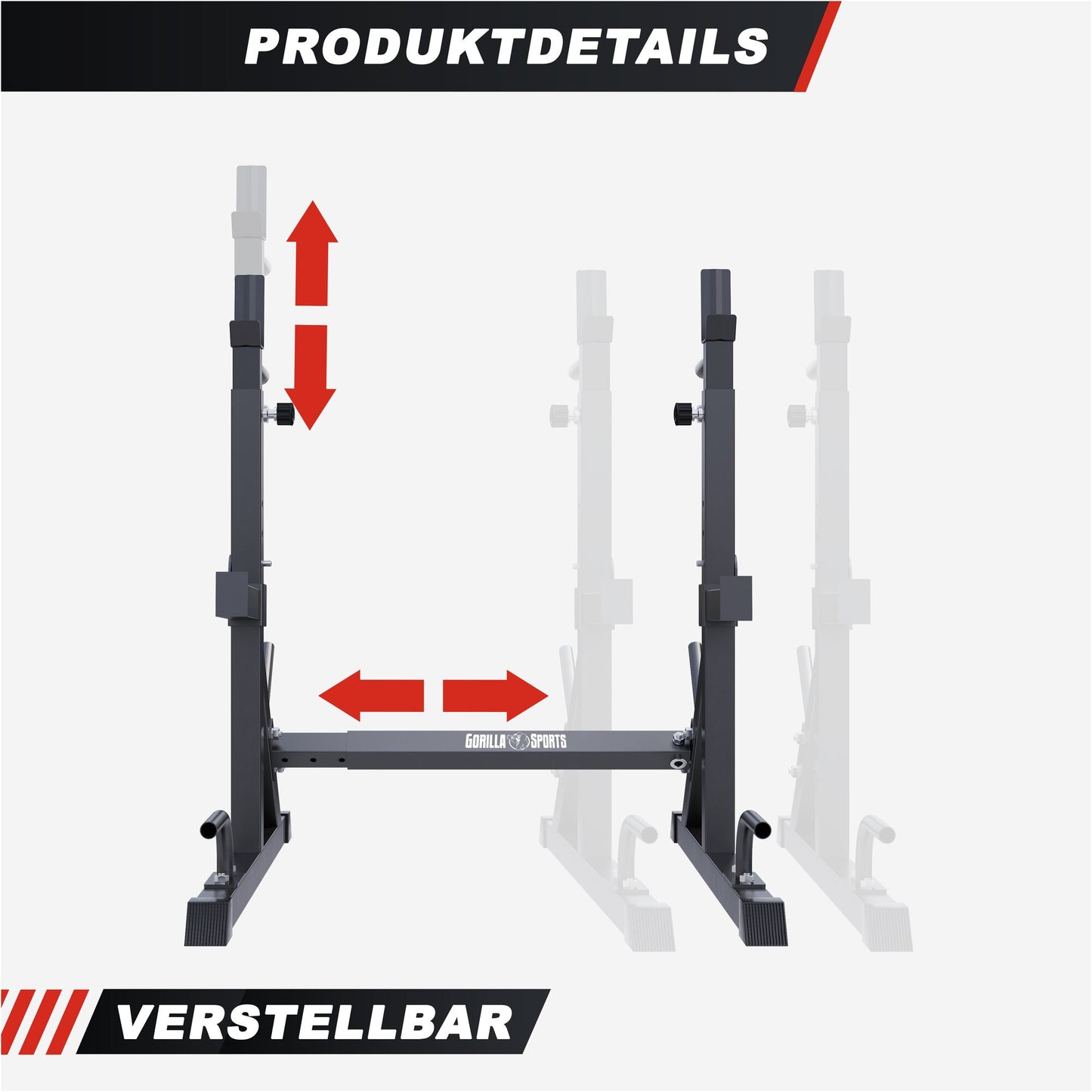 Squat Rack Regolabile con Dip Bar