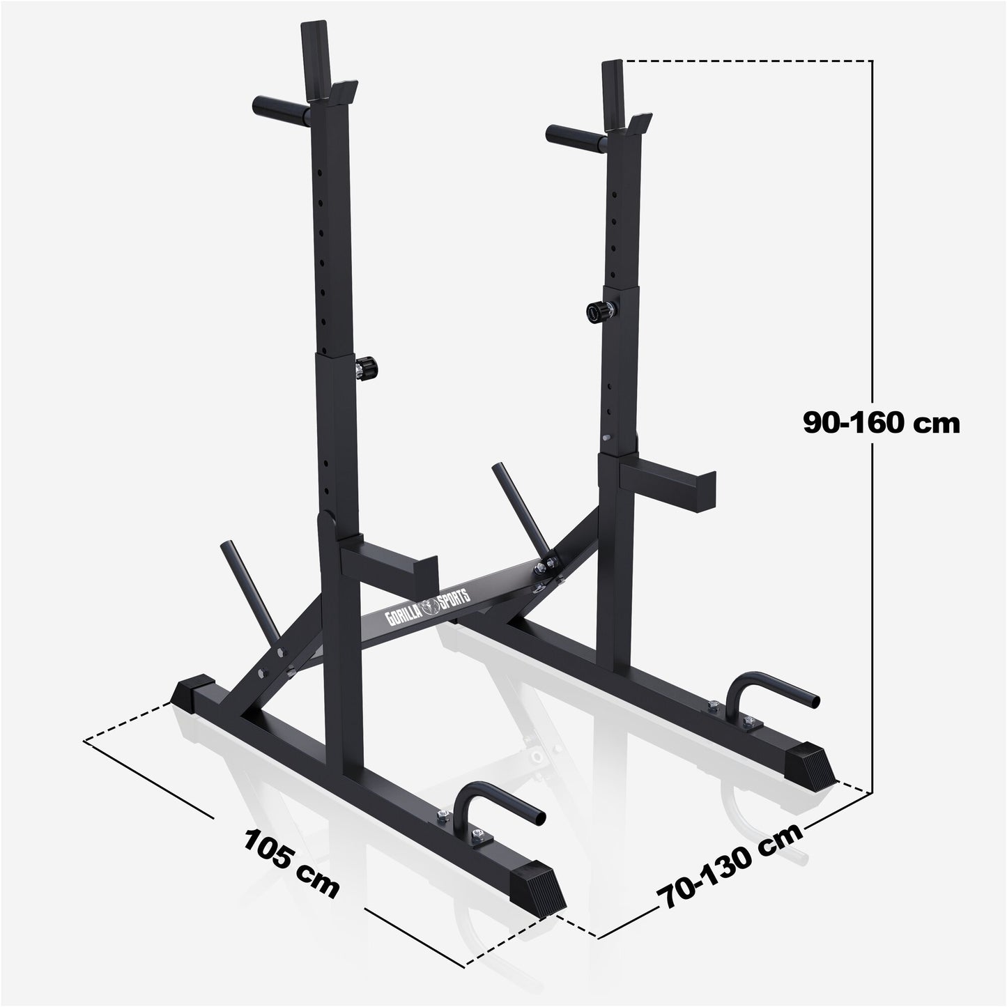 Squat Rack Regolabile con Dip Bar