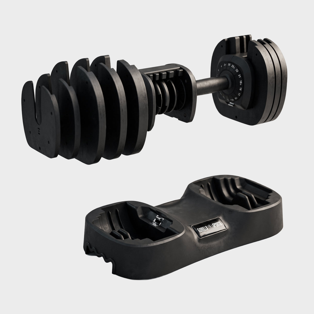 Manubrio regolabile 25 kg con base di appoggio