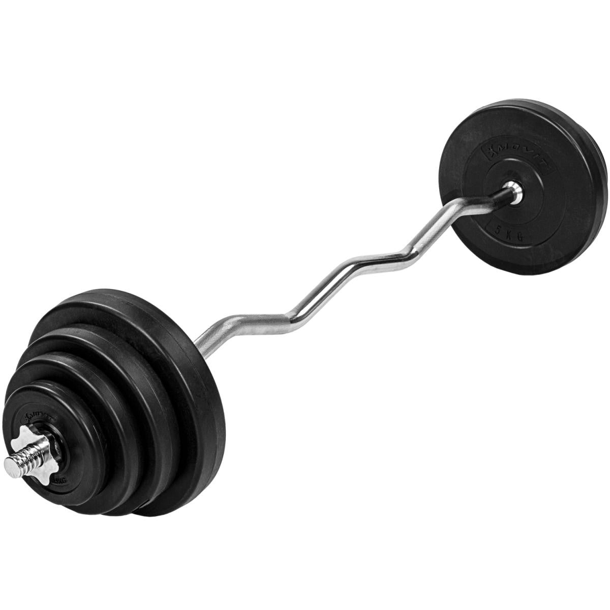 Set Curl Bilanciere EZ e Dischi in Plastica 23,5 - 35 kg