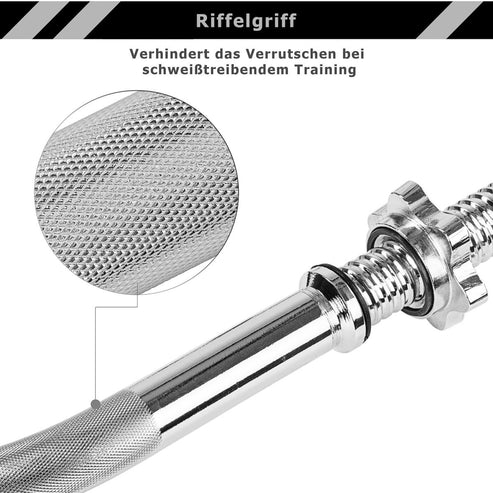 Set Curl Bilanciere EZ e Dischi in Plastica 23,5 - 35 kg