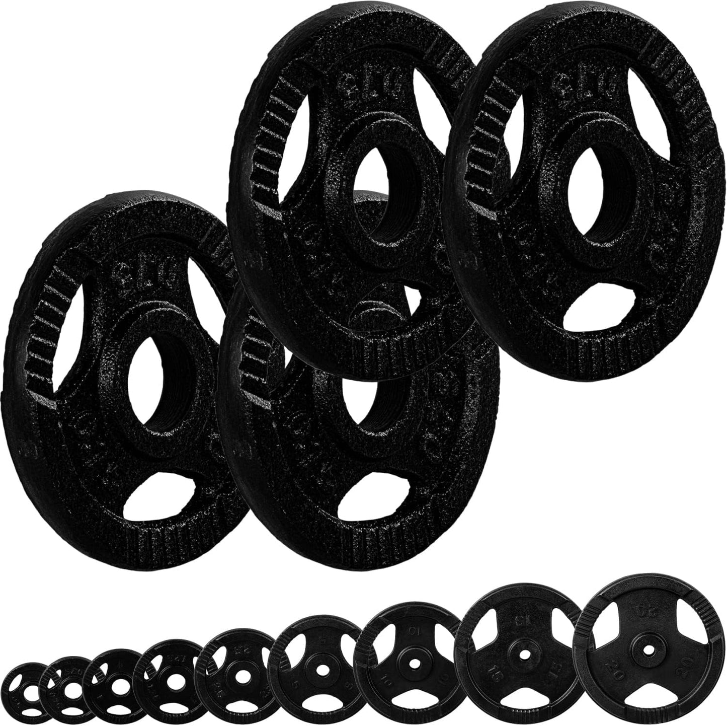 Set Dischi Pesi 30/31 mm, 2 - 30 kg, con impugnatura in ghisa