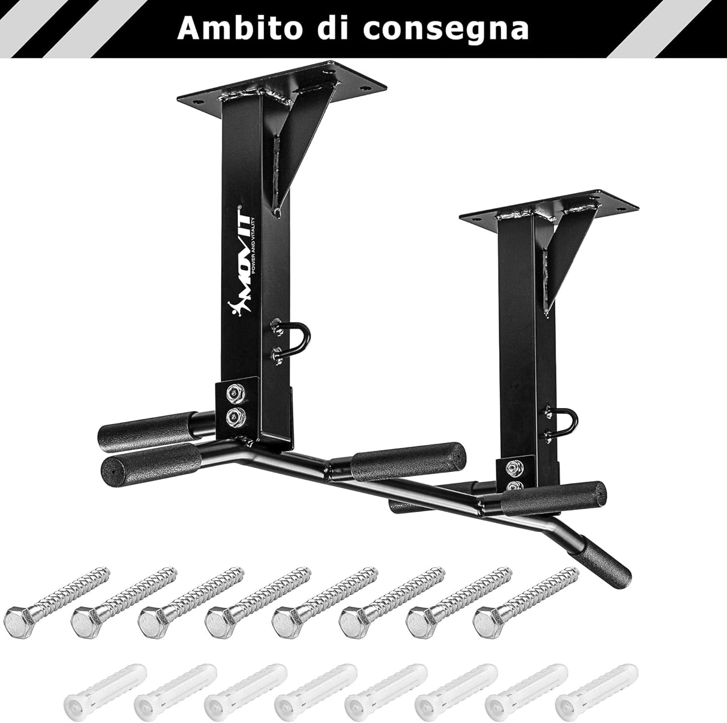 Barra per Trazioni a Soffitto in nero/bianco