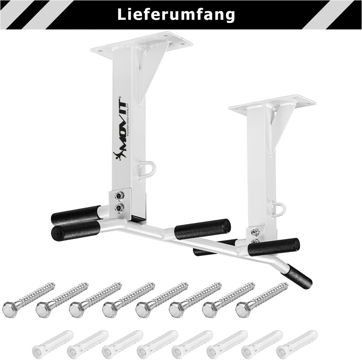 Barra per Trazioni a Soffitto in nero/bianco