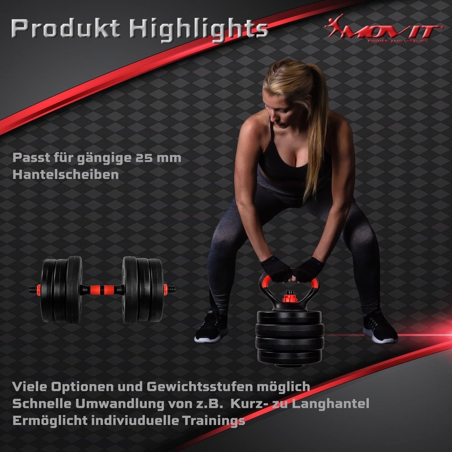 Set manubri 6-in-1 20 – 30 kg