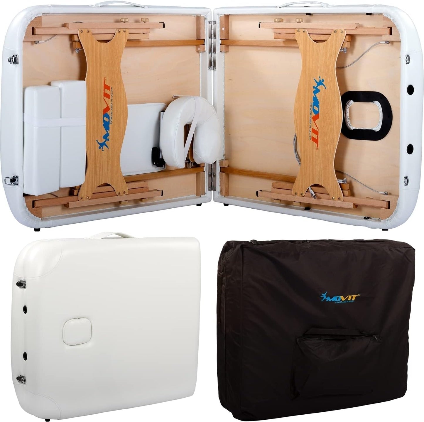 Lettino da massaggio nero/bianco