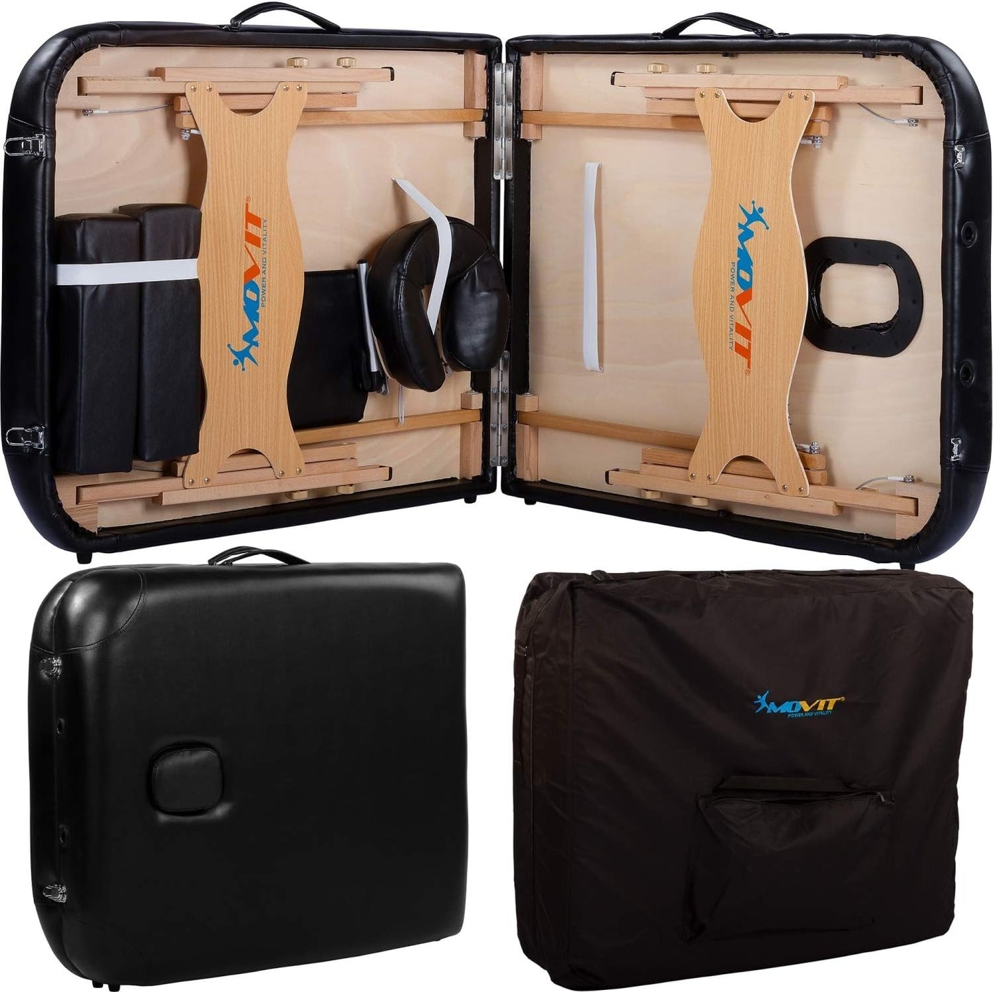 Lettino da massaggio nero/bianco