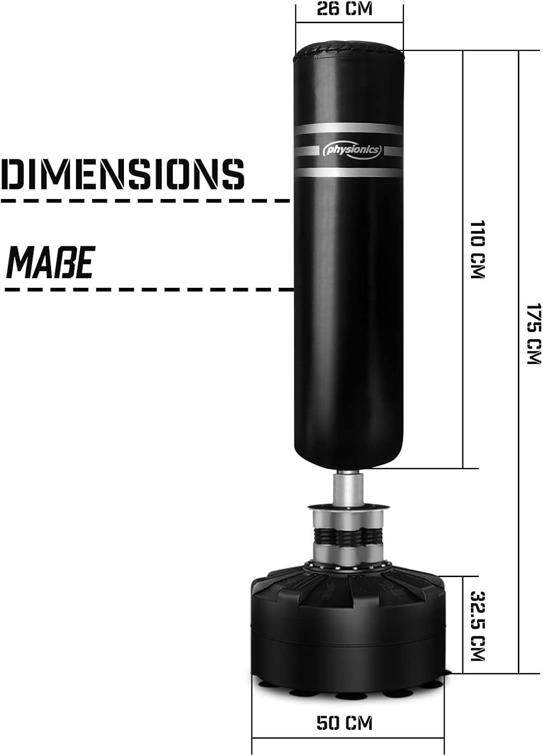 Sacco da boxe da terra 175 cm