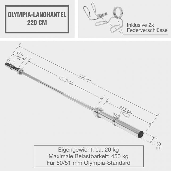 Set Bilanciere Olympia con Dischi Bumper 140 kg