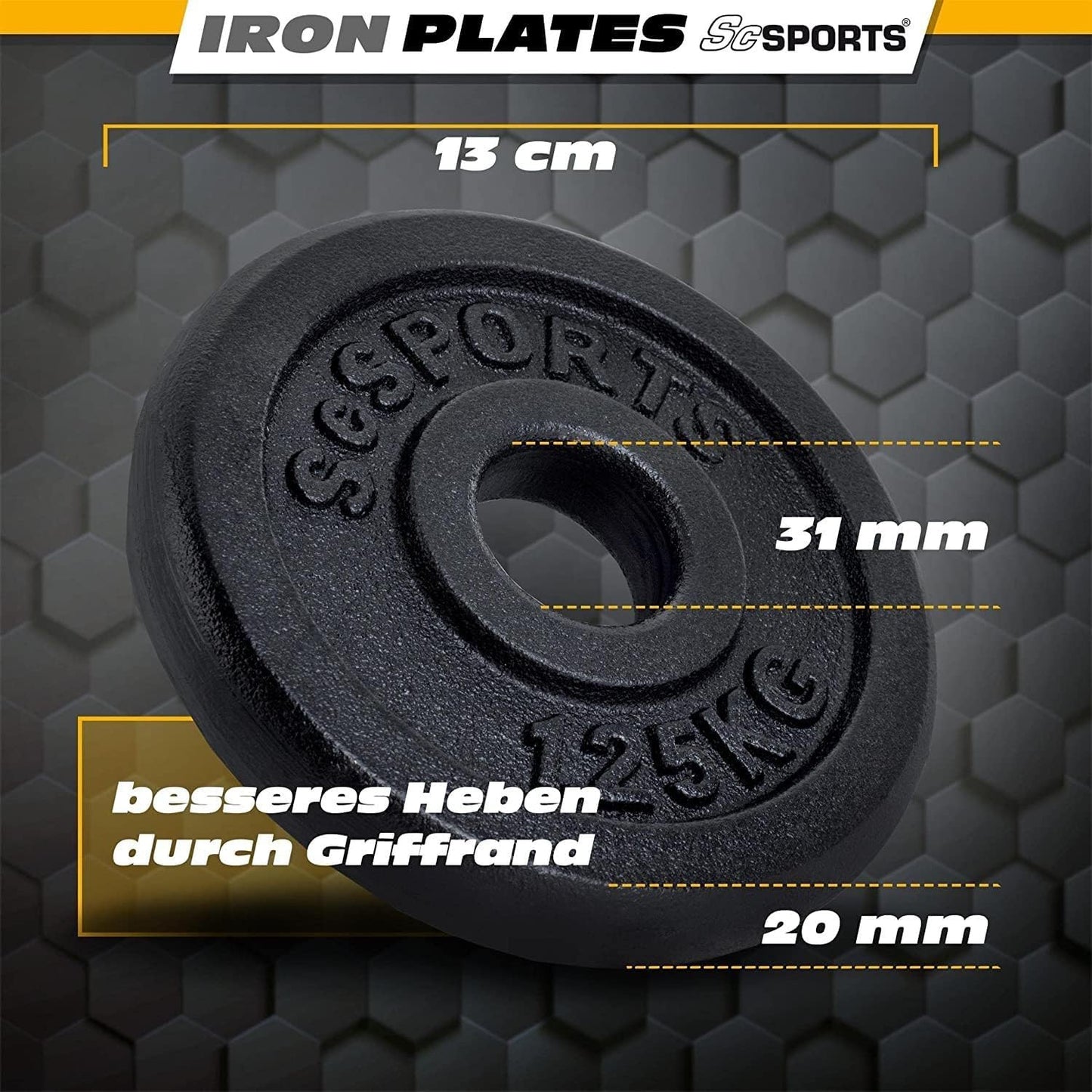 Set di manubri in ghisa 70 kg nero