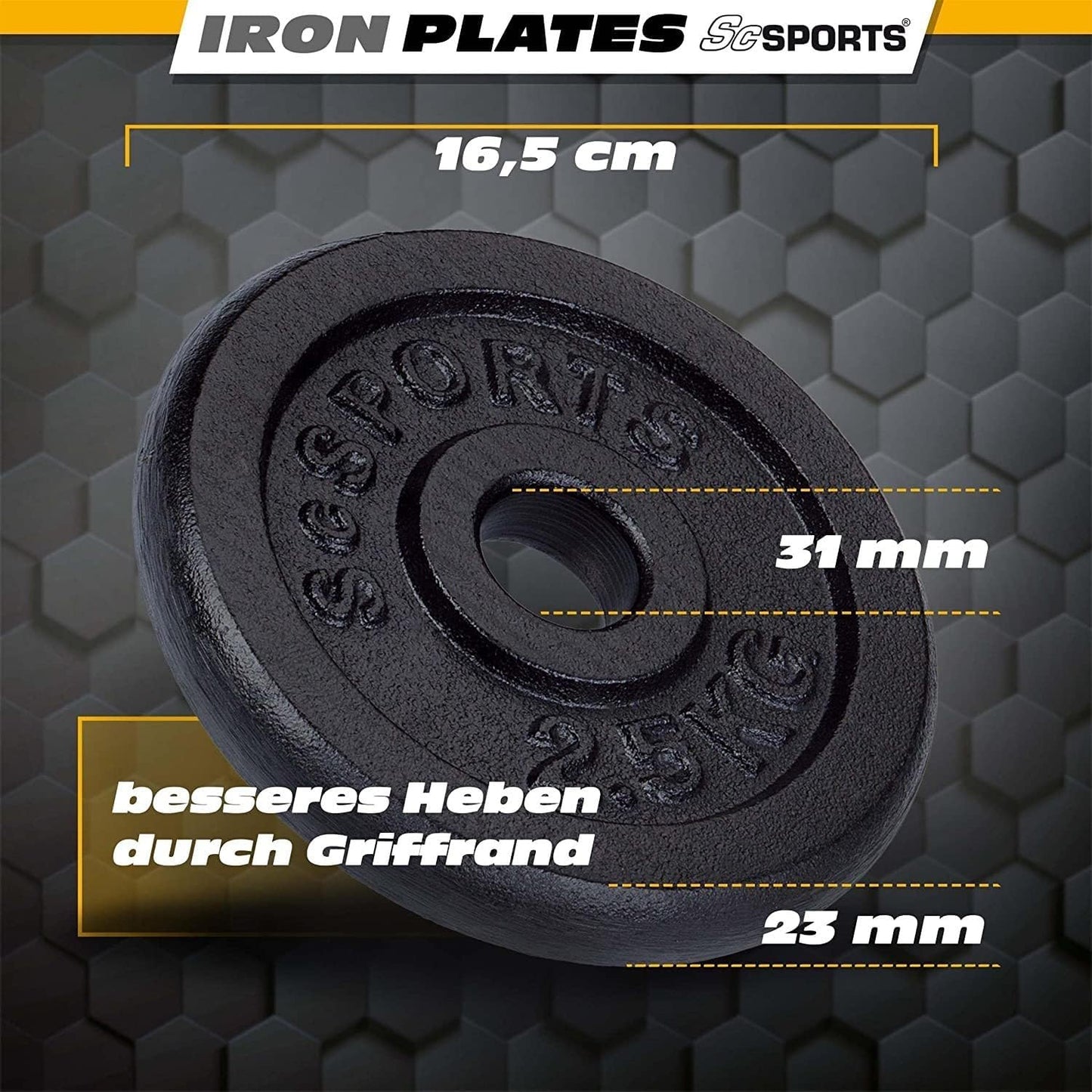 Set di manubri in ghisa 70 kg nero