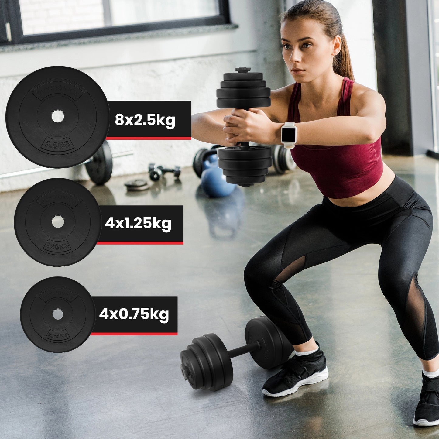 Set Manubri in Plastica 30 kg