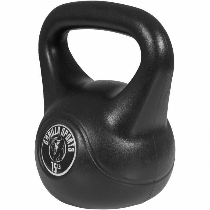 Kettlebell in plastica da 4,5 a 20,4 kg (10-45 lb), nero