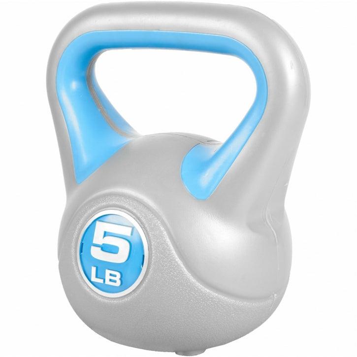 Kettlebell Stylish 5 - 45 lb, cemento, copertura in plastica
