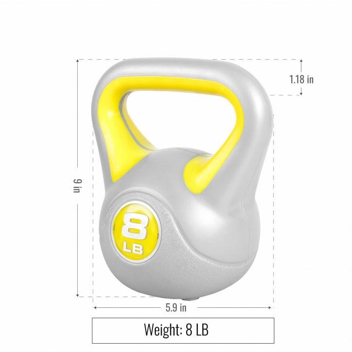 Kettlebell Stylish 5 - 45 lb, cemento, copertura in plastica