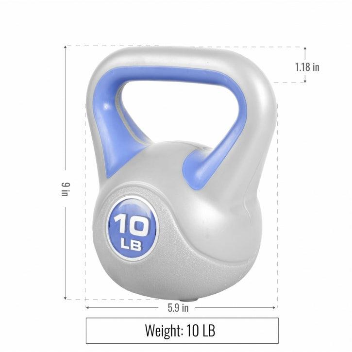 Kettlebell Stylish 5 - 45 lb, cemento, copertura in plastica