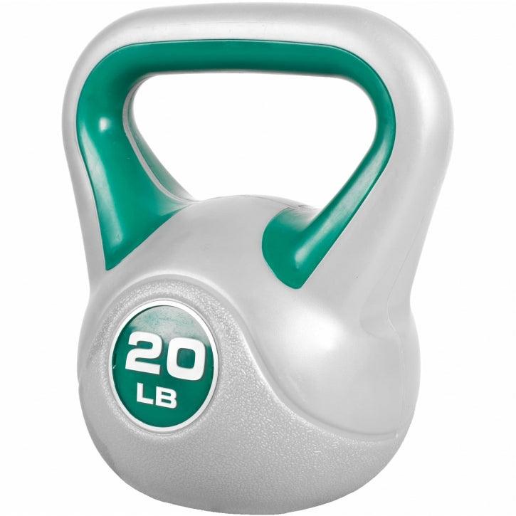 Kettlebell Stylish 5 - 45 lb, cemento, copertura in plastica