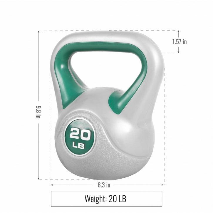 Kettlebell Stylish 5 - 45 lb, cemento, copertura in plastica