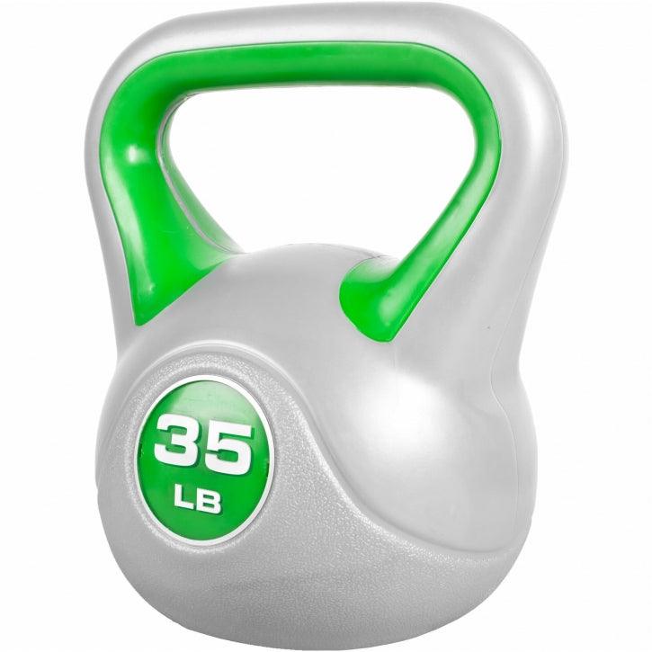 Kettlebell Stylish 5 - 45 lb, cemento, copertura in plastica